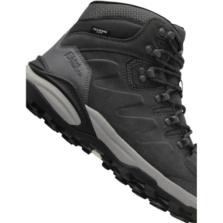 Jack Wolfskin Refugio Texapore Mid M, Herren Wanderschuhe für abwechslungsreiches Gelände, grau, Größe 44.5 – Bild 5
