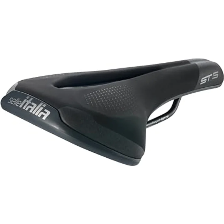 Selle Italia ST5 Flow, Velosattel mit Gelpolsterung und zentralem Flow-Loch zur Druckentlastung, Hi-Viz-Einsätze für zusätzliche Sicherheit – Bild 1