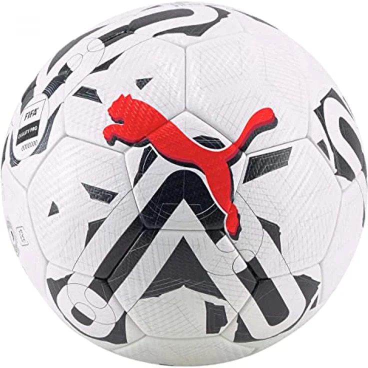 PUMA Fussball Orbita 3 TB 083777, Standardball mit 420-450g, Weiß-Schwarz-Rot