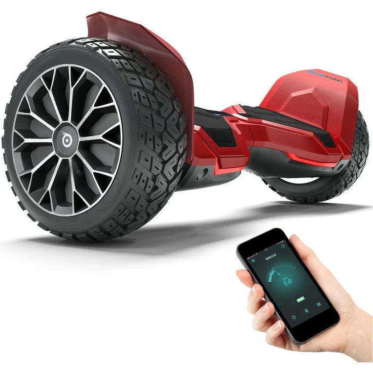 Bluewheel Electromobility HX510 Balance Scooter, 8.5" Vollgummireifen, LED-Scheinwerfer, Bluetooth-Lautsprecher, bis zu 15 km/h Geschwindigkeit, bis zu 19 km Reichweite
