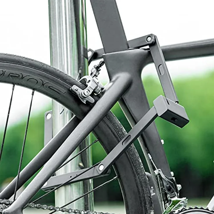 SachsenRAD Faltschloss für Fahrräder, 100 cm, robust aus Stahl, inklusive Halterung und Zubehör, schwarz – Bild 5