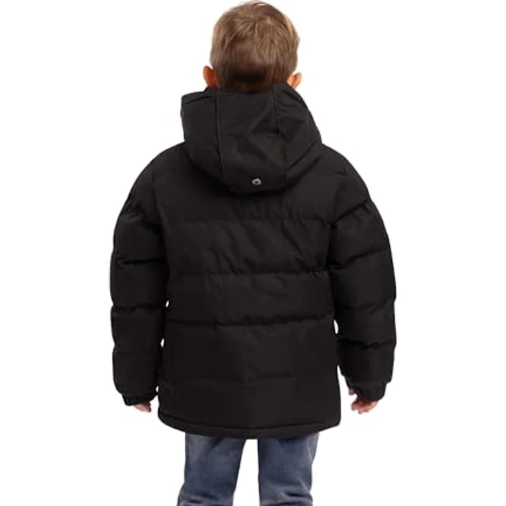 Trespass UTTP906 P, Männliche Steppjacke Schwarz, verstellbare Kapuze, drei Reißverschlusstaschen, elastische Bündchen – Bild 5