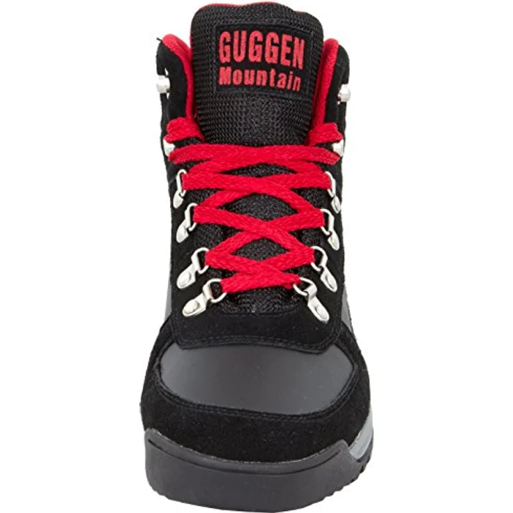 GUGGEN MOUNTAIN M010 Herren Wanderschuhe, atmungsaktiv und wasserabweisend, Schwarz-Rot, EU 44 – Bild 6