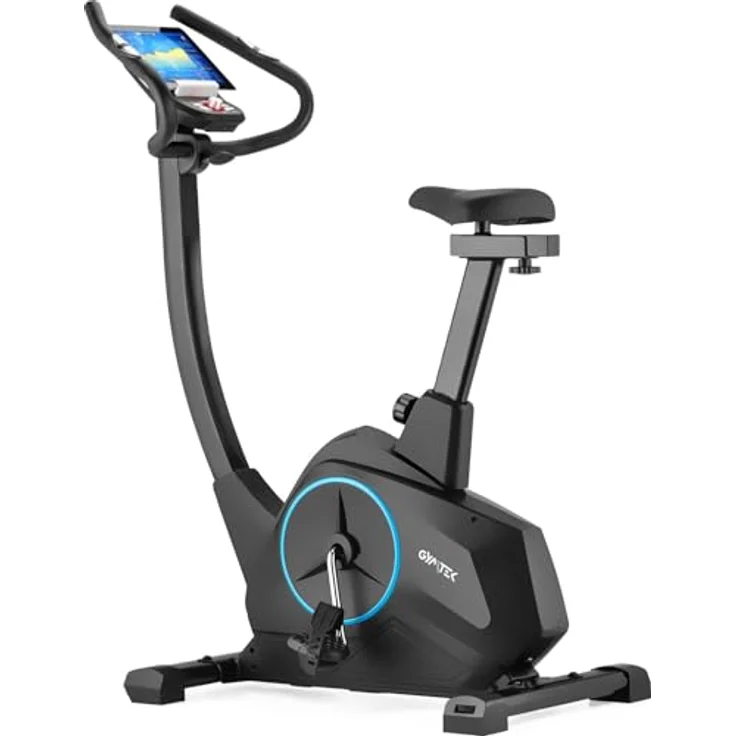 Gymtek® XB4000 Heimtrainer - Indoor Fahrrad Fitnessbike bis 150kg - LCD Anzeige - Magnetisches Widerstandssystem - 18 Trainingsprogramme - Bluetooth-Konnektivität – Bild 3