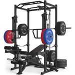 Atletica R5-Boost Power Rack | Squat Rack mit Jammer Arms | 195 cm Höhe | Hohe Belastungsgrenze und stabile Konstruktion
