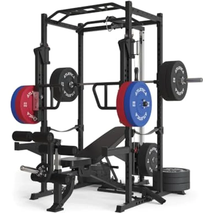 Atletica R5-Boost Power Rack | Squat Rack mit Jammer Arms | 195 cm Höhe | Hohe Belastungsgrenze und stabile Konstruktion – Bild 1