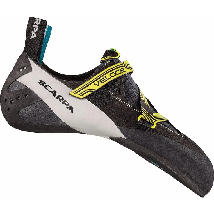 Scarpa Veloce Kletterschuhe, Herren, für Sportklettern und Bouldern, Schwarz, Größe 50, Klettverschluss