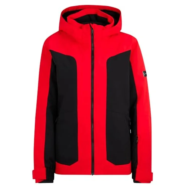 Ziener Damen Skijacke Tarla-z Jacket Lady, wind- und wasserdicht, rot, Größe 36, Aquashield®-Membran, atmungsaktiv, mit Schneefang und verstellbarer Kapuze