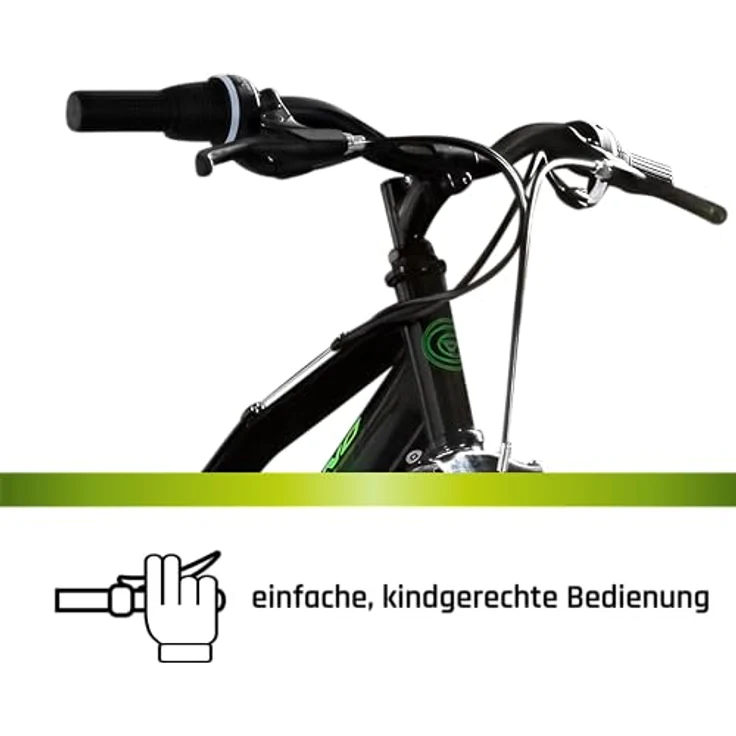 Galano Mountainbike FS240, 18 Gang Shimano Tourney, vollgefederte Kettenschaltung, 24 Zoll für Kids, schwarz/grün, schwarz/rot, schwarz/türkis, geeignet für Körpergröße 130-145 cm – Bild 7