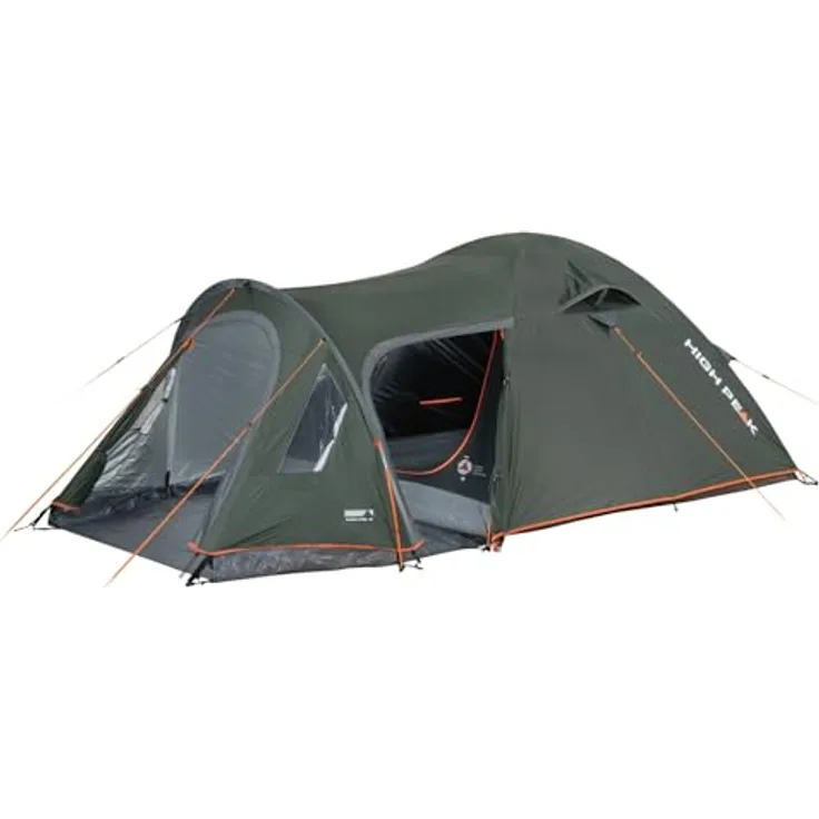 High Peak Kuppelzelt Kira 4 Personen Camping Trekking Zelt Igluzelt Vorraum 130 cm, blau