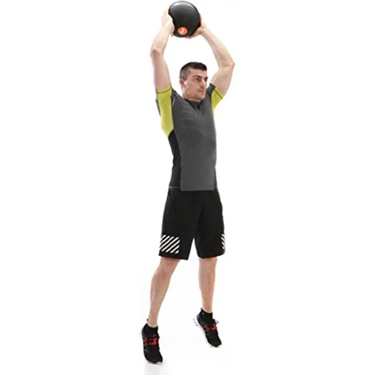 Slam Ball 10kg schwarz Medizinball Krafttraining Bootcamp Gewichte schwarz – Bild 3