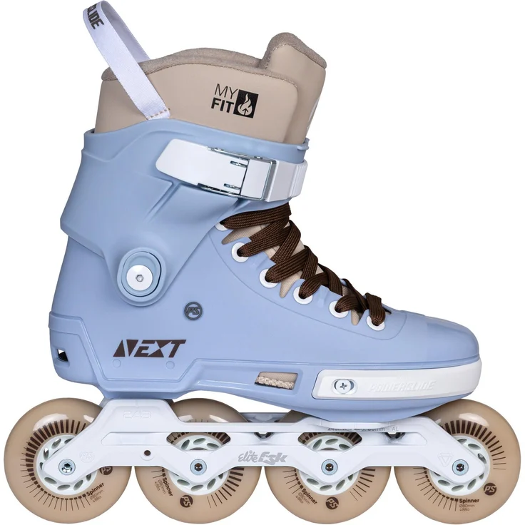 Powerslide Next SL 80 Inline-Skates, Freizeit-Rollschuhe mit 80 mm Rollen und ABEC 9 Kugellagern, blau, EU 38-39