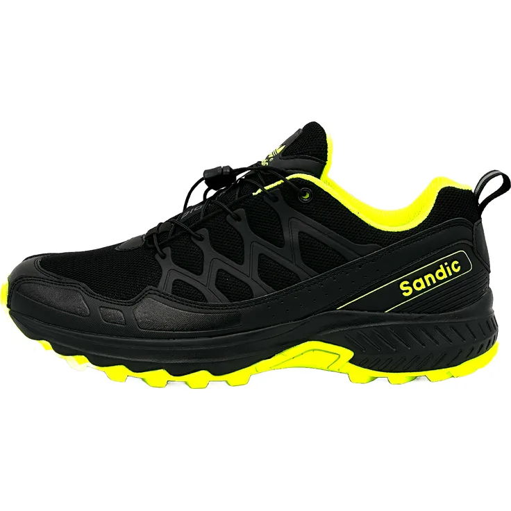 Avior Home Nowaland Wanderschuhe, Bequeme Trail Running Trekkingschuhe, Schwarz-Grün, Größe 45, rutschfeste Laufsohle, atmungsaktives Mesh-Obermaterial