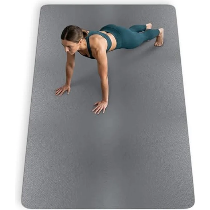 NEOLYMP Yogamatte XXL 213x152 cm, rutschfeste Fitnessmatte mit 8mm Dämpfung, schwarz – Bild 1