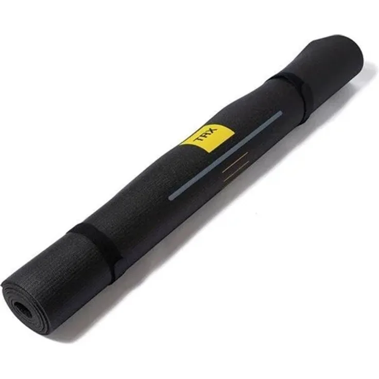 TRX ST Non-Slip XL Training Mat, Fitnessmatte für Yoga und Cardio, schwarz, 8mm dick mit Messlinien