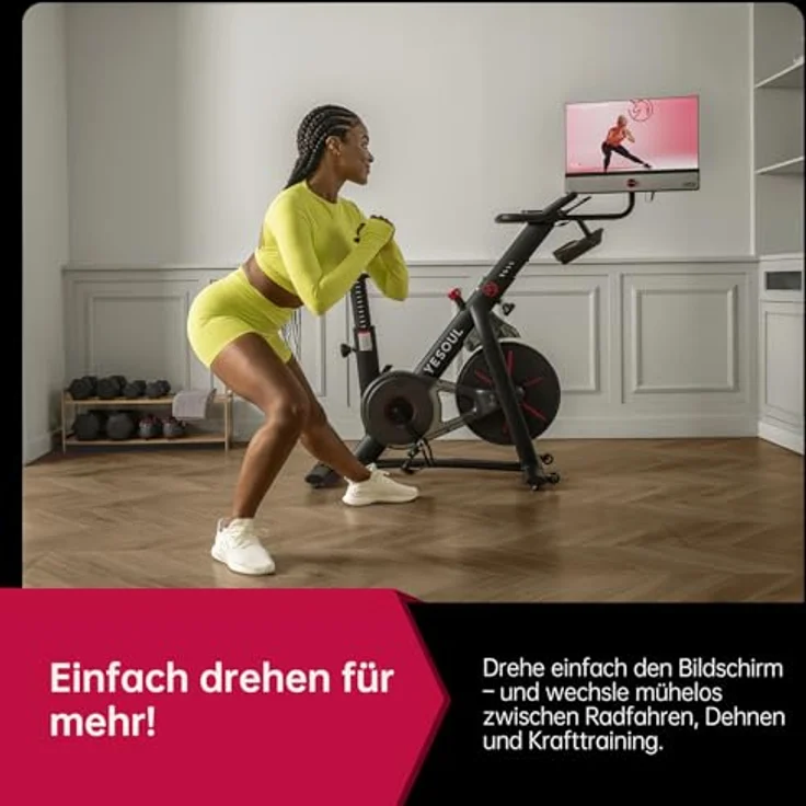 Yesoul G1M Max Heimtrainer Ergometer mit 21,5" FHD-Bildschirm, magnetischem Widerstand, 30 W Surround-Sound & Streaming-Funktionen – Bild 5