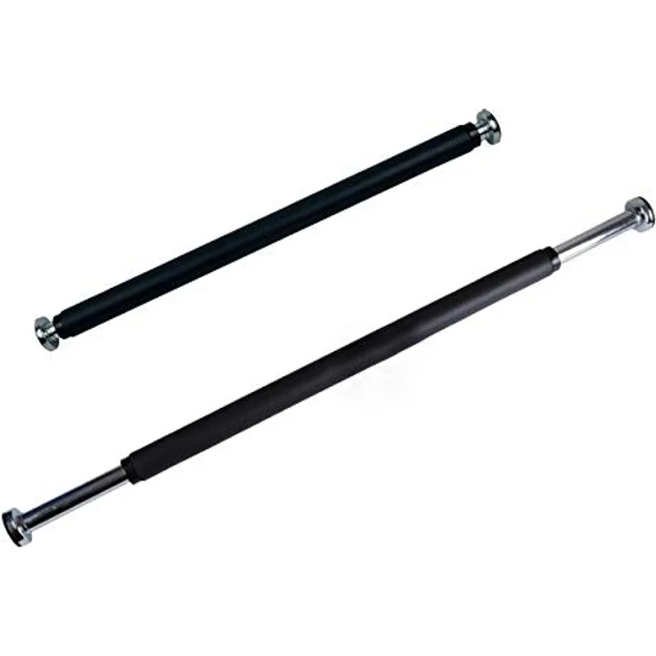 SPOKEY Relever 1 Klimmzugstange für Türrahmen 62-100 cm | Türreck aus verchromtem Stahl, vollständig mit PE-Schaumstoff überzogen | Türrahmenschutz durch Gummi-Endkappen, Schwarz, 90-100cm – Bild 2