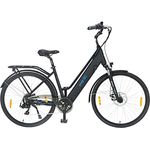 smartEC Trek-28D E-Bike Damen Trekking 250W Hinterradmotor Li-Ion-Akku 36V/13Ah Elektrofahrrad 28 Zoll Reichweite 90km bis 25 km/h Trekking City (Schwarz) - 36V/250W Heckmotor, Rahmen-Akku, Shimano-Gangschaltung - Preisvergleich