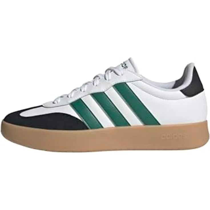 Adidas BarredaJR1323 Herren Turnschuhe Weiß, Synthetik- und Wildleder-Obermaterial, Gummi-Cupsohle, reguläre Passform
