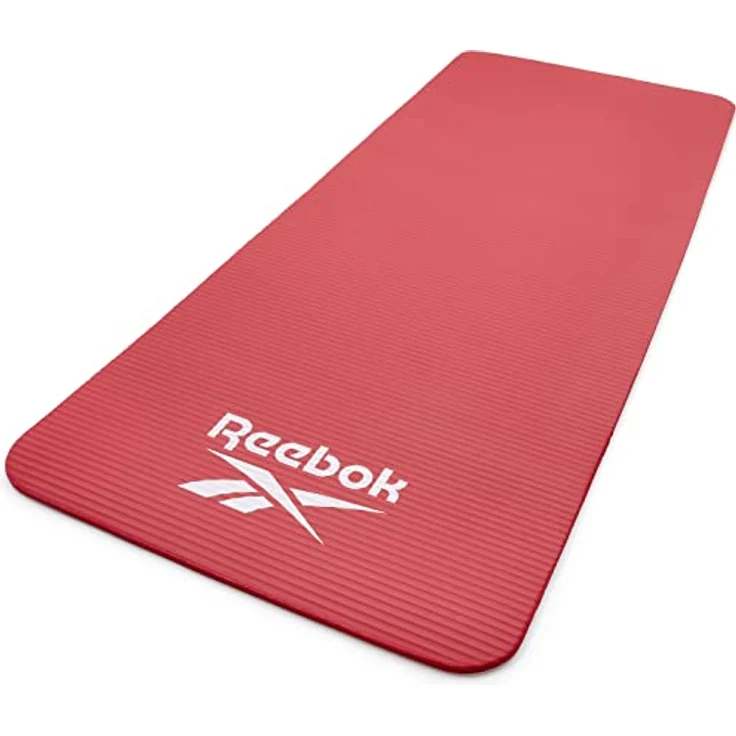 Reebok Training Mat - 10mm - Red, Yogamatte mit geriffelter Unterlage für erhöhte Stabilität – Bild 1