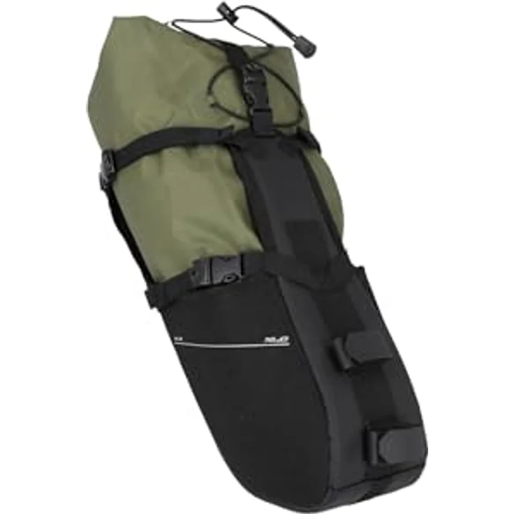 XLC BA-G02, wasserdichte Velotasche (15 l, Satteltasche) mit Kompressionsventil und elastischen Gurten für Gravel-Bike-Bikepacking – Bild 1