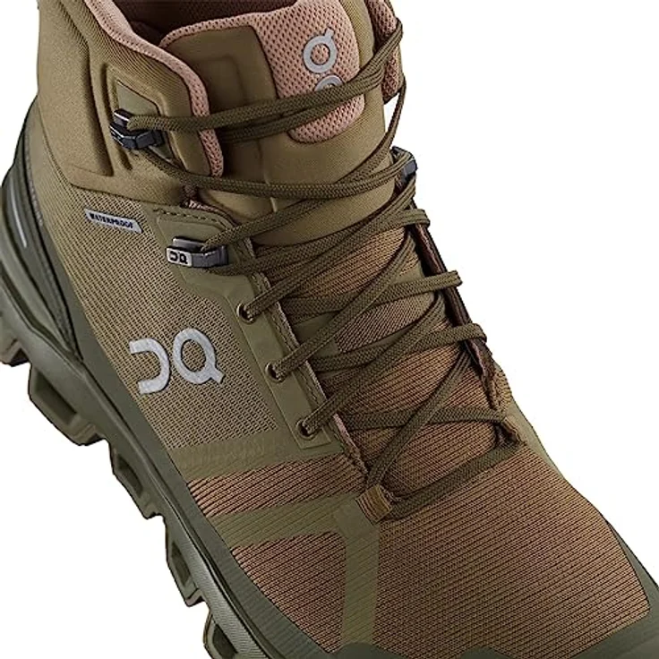 ON Damen Wanderstiefel Cloudrock Waterproof, Oliv, EU 37, wasserdichte Membran, leichte EVA-Sohle, Schnürverschluss für sicheren Halt – Bild 2