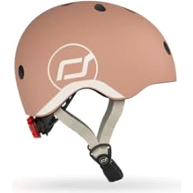 Scoot & Ride XXS - S Kinderfahrradhelm mit LED Licht, Farbe Mocha – Bild 3