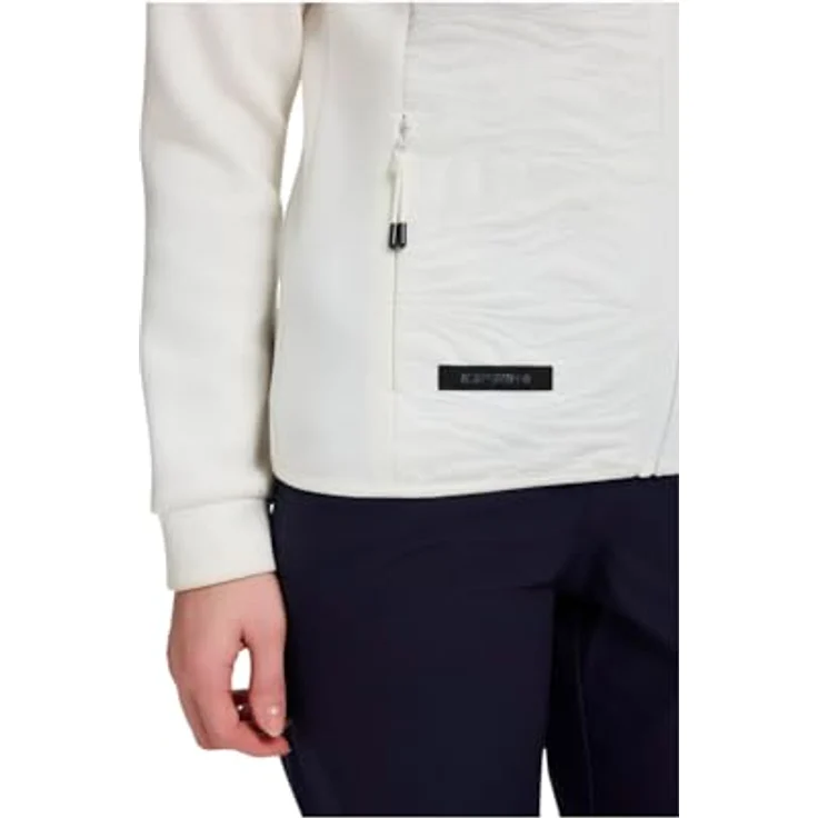 Icepeak Amberg Kapuzenjacke Damen, Midlayer mit Raglanärmeln, feste Kapuze, zwei Reißverschlusstaschen, Natural, Gr. L – Bild 7