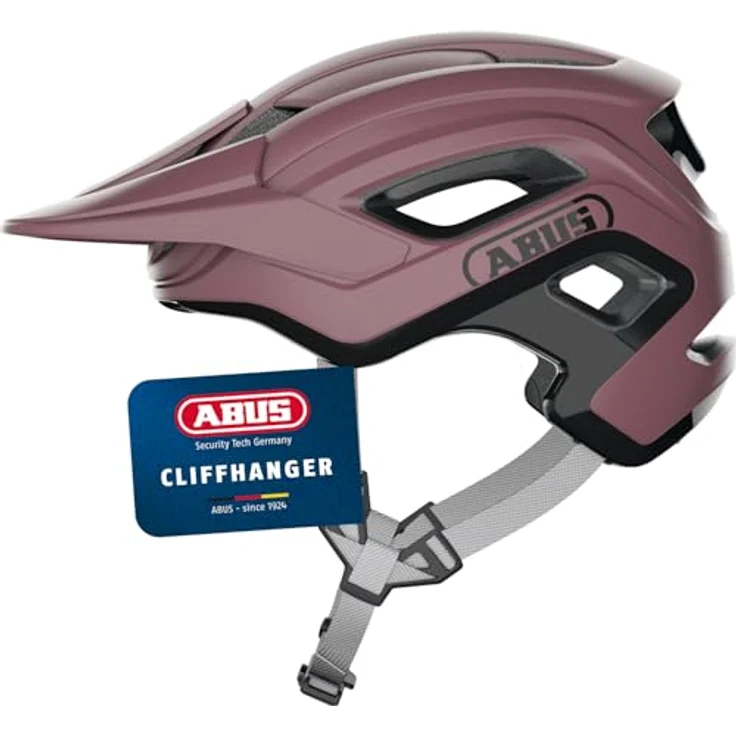 ABUS MTB-Helm CliffHanger, Fahrradhelm für Trails mit großen Lüftungsöffnungen, TriVider Riemensystem, Rot, Größe M – Bild 1