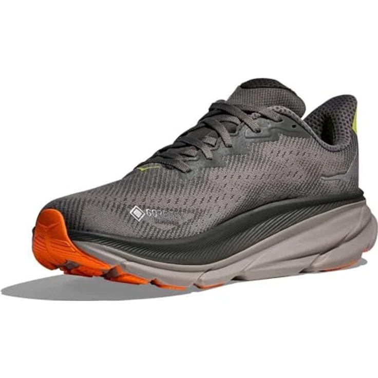 Hoka M Clifton 9 Gtx, Wetterfeste Laufschuhe mit GORE-TEX, asphalt grey / gravel, Größe: 11.5 – Bild 7