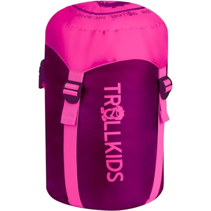 Trollkids KIDS FJELL DREAMER, Robuster Schlafsack mit Mitwachs-Funktion, Dunkelrosa / Mittelblau – Bild 6