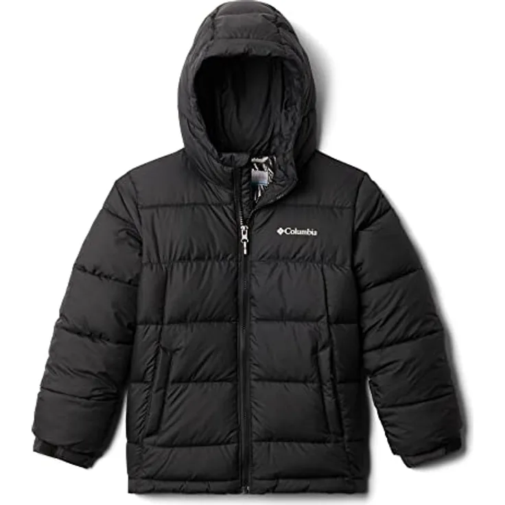 Columbia Pike Lake II Hooded Jacket, warme Pufferjacke mit Omni-Heat Thermofutter, schwarz