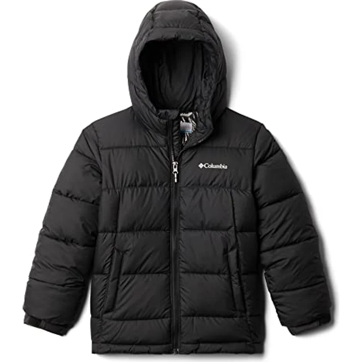 Columbia Pike Lake II Hooded Jacket, warme Pufferjacke mit Omni-Heat Thermofutter, schwarz – Bild 1