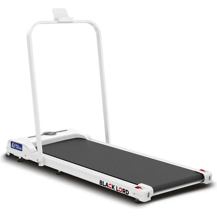 BLACK LORD Klappbares Laufband für Zuhause, Untertisch-Walking Pad mit Bluetooth, Fernbedienung, Lautsprecher, 1-12 km/h, weiß