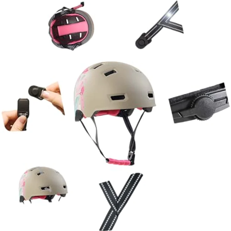Crazy Safety Rampage Flower, Velohelm für Kinder, 54 - 57 cm, mit robustem Schutz und atmungsaktivem Design – Bild 5