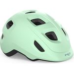 MET Kinderhelm Hooray Dusted Green, XS 52-55 cm, mit Safe-T JR Fit System und integrierter LED-Beleuchtung