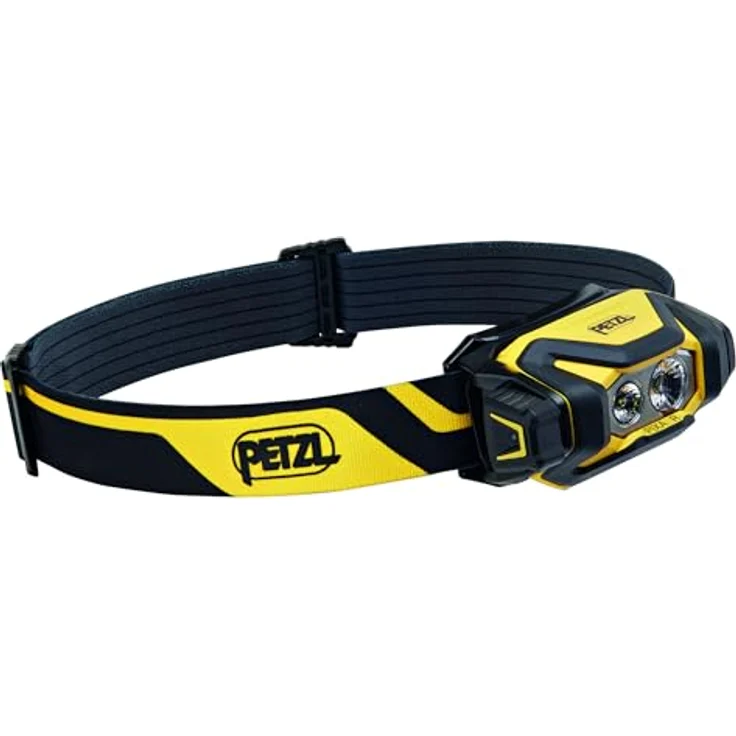 Petzl PIXA R, Professionelle LED-Stirnlampe, 600 Lumen, wasserdicht IP68, aufladbar, Schwarz-Gelb – Bild 1