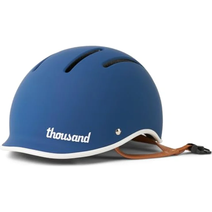 Thousand Jr, Velohelm für Kinder, verstellbar (49-53 cm), veganer Mikrofaser-Riemen, abnehmbarer reflektierender Sticker, sicherheitszertifiziert – Bild 1
