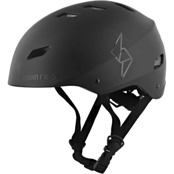 T'nB Urban Moov, Fahrradhelm mit In-Mold-Technologie, LED-Beleuchtung und abnehmbarem Visier, schwarz, Größe M (55-58 cm)