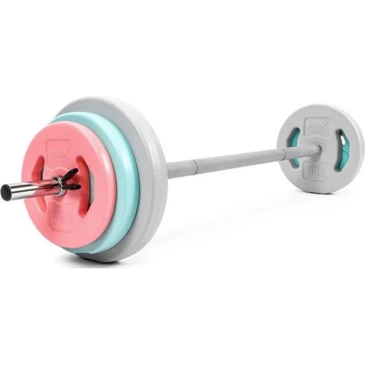 Gymstick Vivid Pump-Set, Hantel mit 1 x 20 kg Vinyl-Gewichtsscheiben für Heimtraining