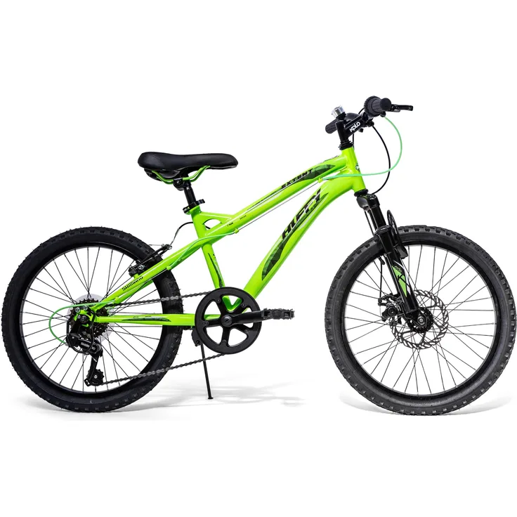 Huffy Extent, 20 Zoll Kinder-Mountainbike mit 6-Gang-Schaltung, vorderer Federung und Disc-Bremse, lebhafte Farben