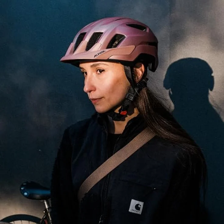 Alpina Sports Tour Helm Paranus 59-62, Fahrradhelm mit stoßabsorbierender EPS-Innenschale und hoher Luftzirkulation, mattrosa – Bild 6