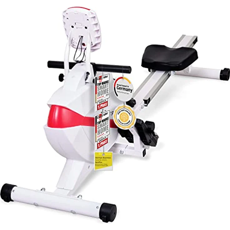 SportPlus| Rudergerät für zuhause| Designed in Germany, klappbar, leises Magnetbremssystem, 8 Widerstandsstufen, Schwungmasse 8kg – Bild 1