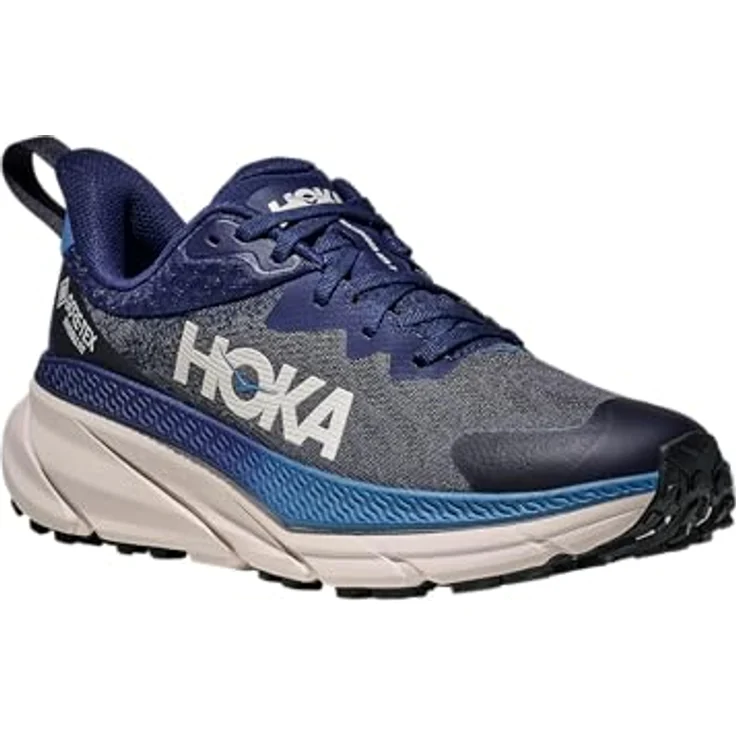 Hoka One One Challenger ATR 7 GTX, Laufschuhe mit GORE-TEX und verbessertem Grip, midnight blue/grout, Größe 44 2/3 – Bild 6