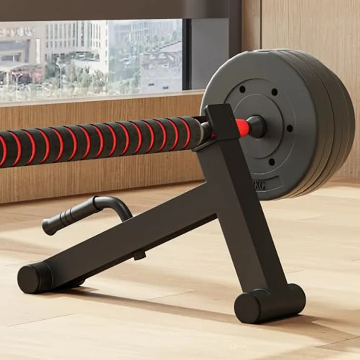 SPORTNOW Barbell Jack Deadlift Jack, rutschfester Griff für Kreuzheben, Stahl schwarz, bis 200 kg belastbar – Bild 2