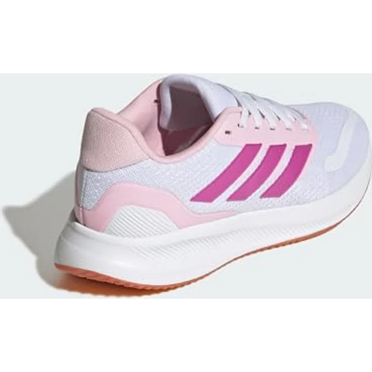 Adidas RUNFALCON 5 Mädchen Sneaker, Laufschuhe mit CloudFoam-Zwischensohle, white/clear pink/gum 3.5 – Bild 8