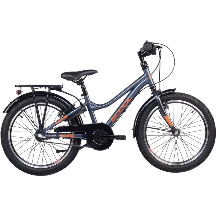 S’COOL troX Kinderfahrrad, 3 Gang Shimano Nabenschaltung, komplett ausgestattet für Schule und Freizeit