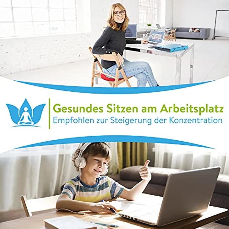 ZenOne Sports Balancekissen, orthopädisches Sitzkissen, Balance Board, Noppenkissen für aufrechte Haltung, Fitness-, Reha-, Balance- & Krafttraining, inkl. Pumpe, E-Book & Workout-Guide & -Video – Bild 5