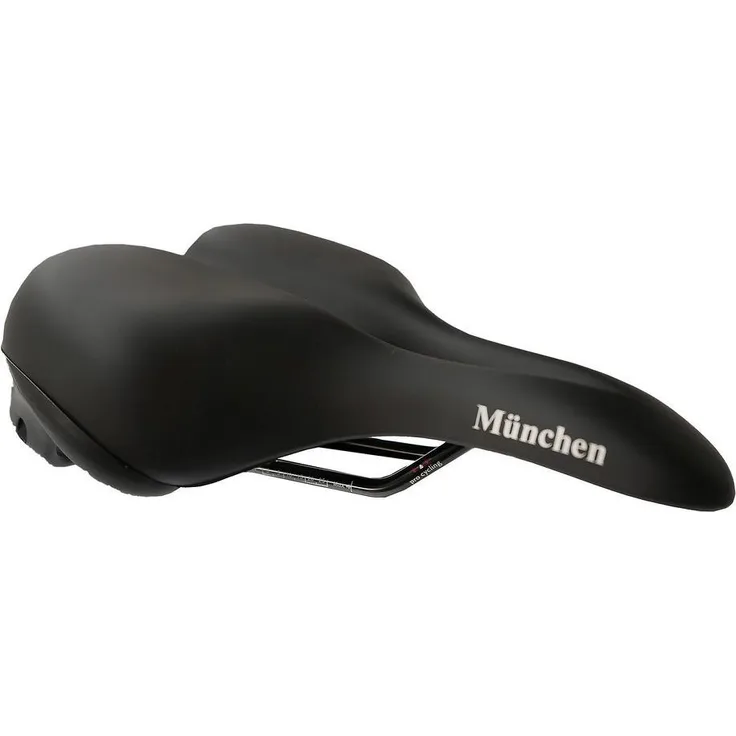 P&P Procycling Velosattel, bequemer Fahrradsattel Schwarz, 265x195 mm, 624g