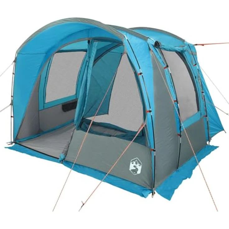 vidaXL Autozelt 4 Personen Blau, wasserfestes Heckzelt für Camping und Outdoor, einfach aufzubauen und universell einsetzbar – Bild 1